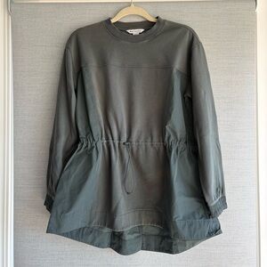 Athleta Teal Green Drawstring Waist Pullover